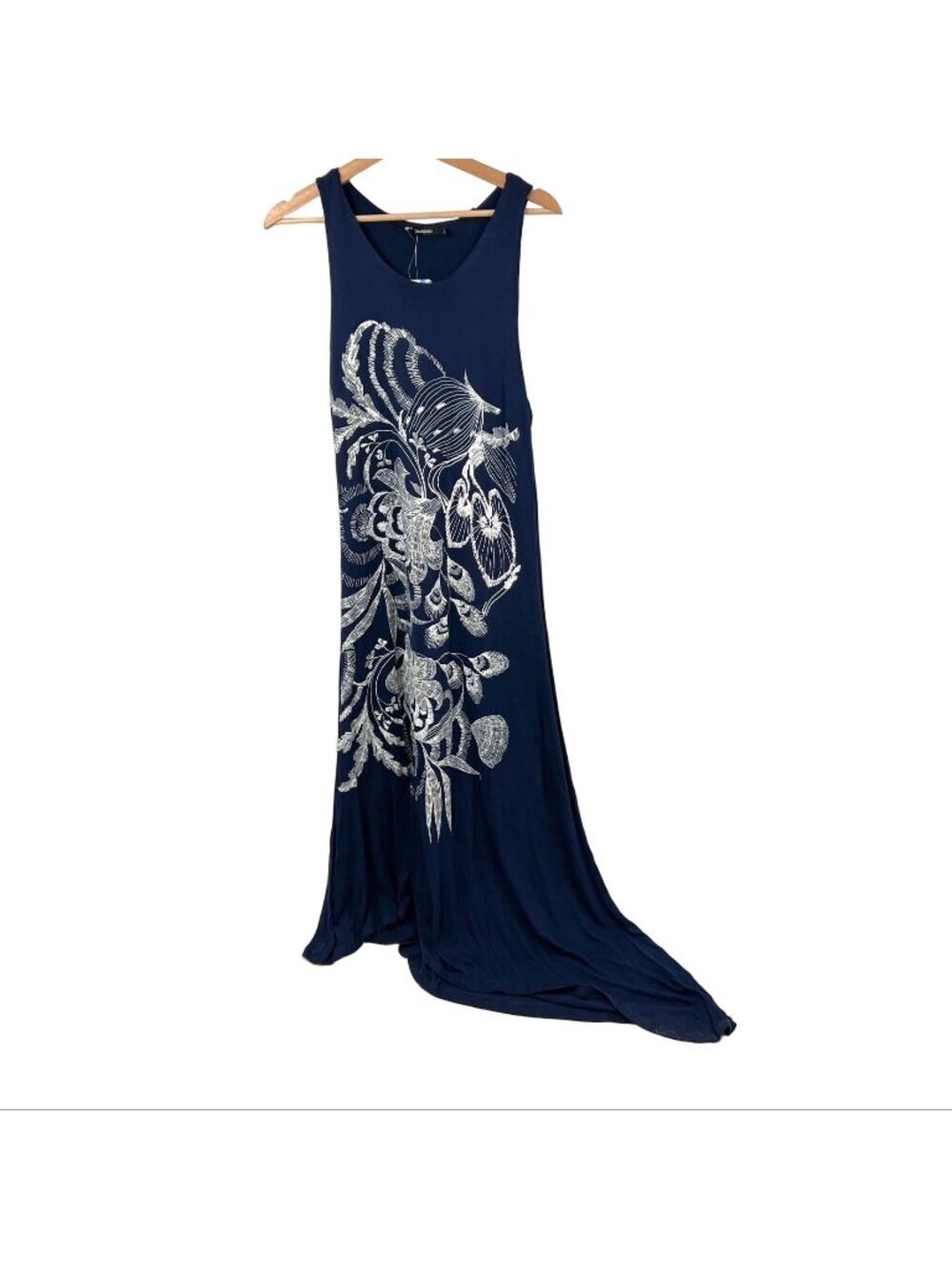 NWT Desigual Form Fitting Asymmetrical Maxi Dress